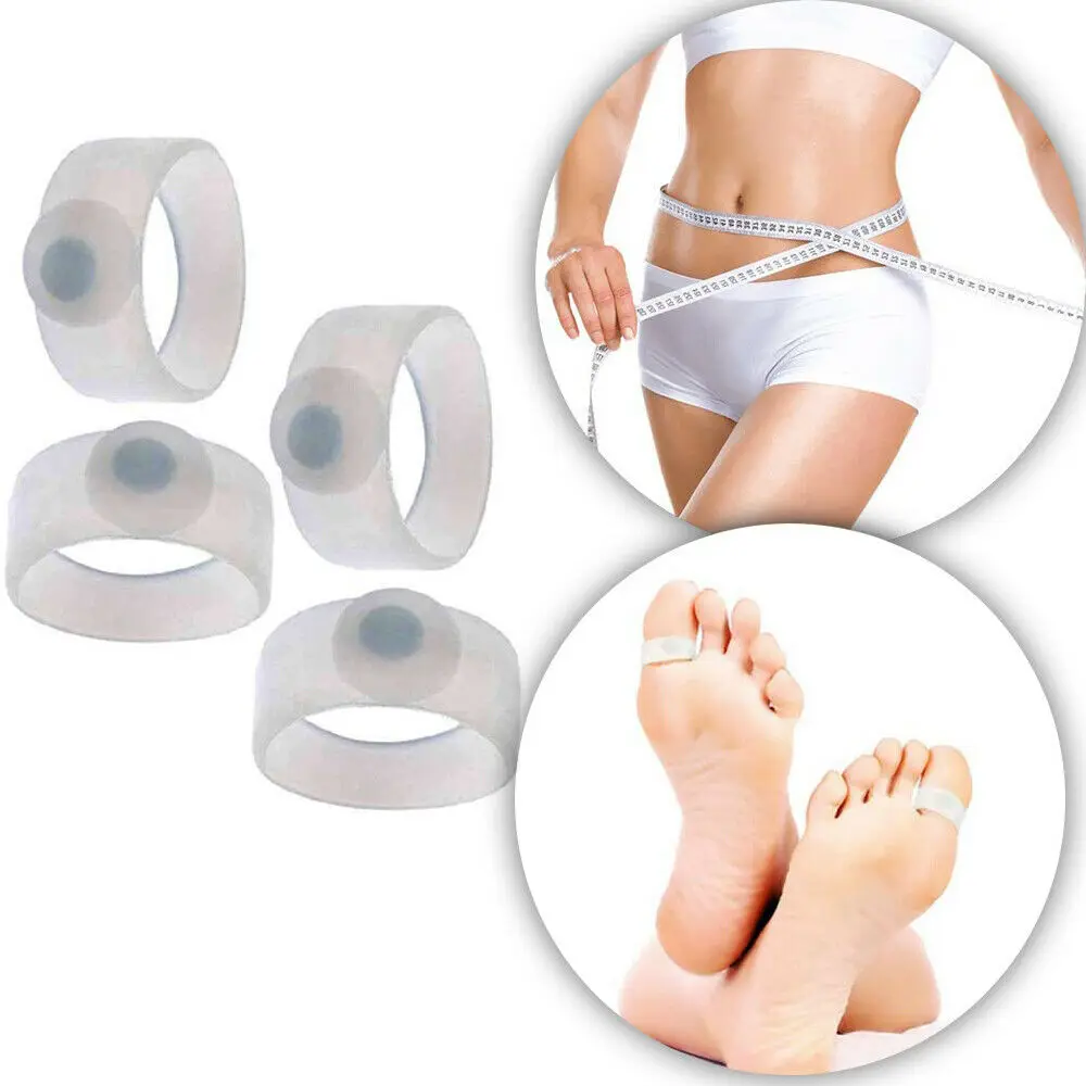 

4PCS Slimming Silicone Toe Rings Foot Massager Magnetic Toe Ring Health Care Beauty Slim Tools Fat Burning