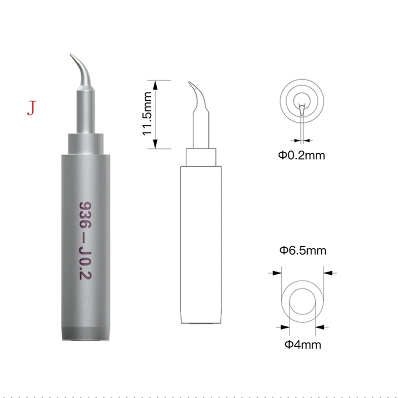 Универсальный инструмент Qianli 936, наконечник паяльника, 3 шт./лот, высокое качество, без свинца, сварка, наконечники для пайки BGA - Цвет: 3 PCS J