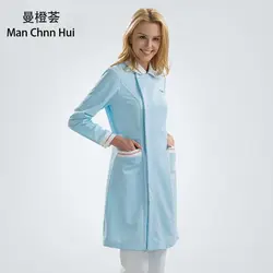 Профессиональный медсестры халат униформы дамы с длинными рукавами спортивные модели матовое одежда или халат медсестры женские
