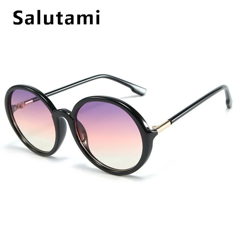 Винтажные Круглые Солнцезащитные очки для женщин, роскошные брендовые элегантные черные круглые солнцезащитные очки в оправе, мужские ретро-очки Ins Shades