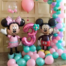 

96*137cm big Balloon Mickey Balloons Minnie Foil Balloon Birthday Party Decorations Kids babyshower Party Baloon Air Ballons