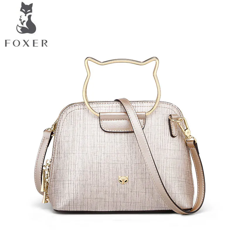 

FOXER brand bag female 2018 new wave fashion one shoulder messenger bag Korean handbag Shell bag