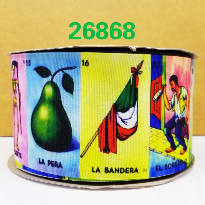 

Free shipping 50 yard cartoon printed grosgrain ribbon 26875