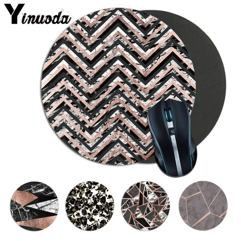 

Yinuoda Black and White Marble and Rose Gold Professional Gaming Mouse Pad Computer Keyboard Mat Computer Tablet anime Mouse Pad