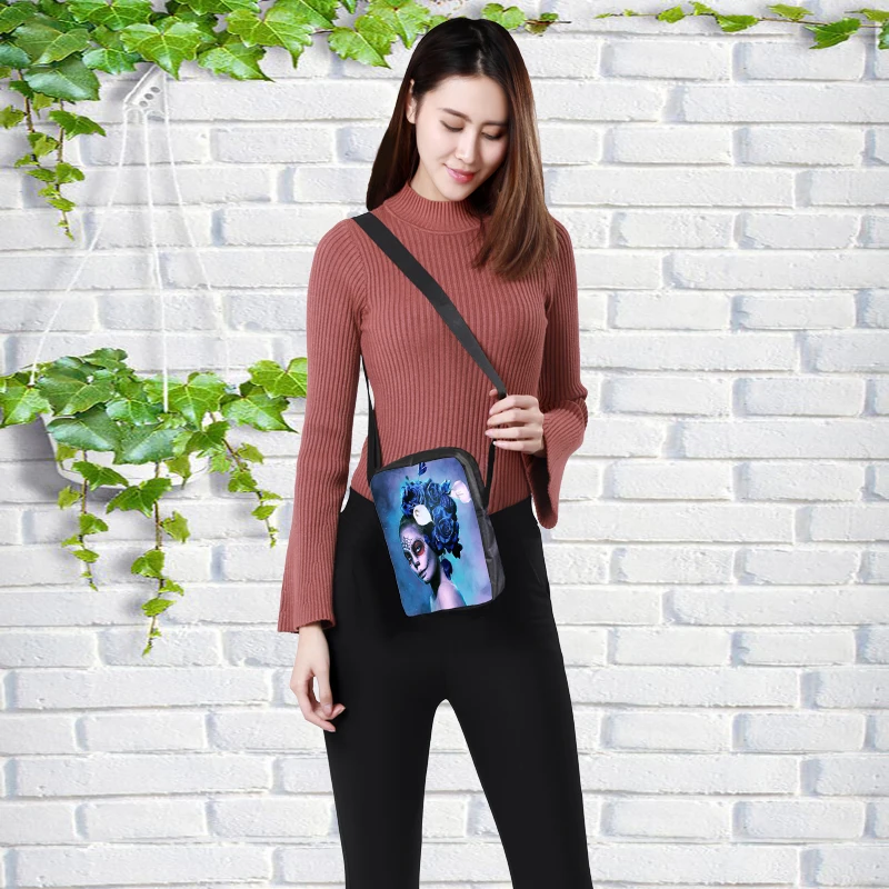 2019 Crowdale сумка через плечо для женщин сумка-мессенджер Панк Череп стиль сумка Детская тканевая сумка для женщин подходит 23x17x5 см