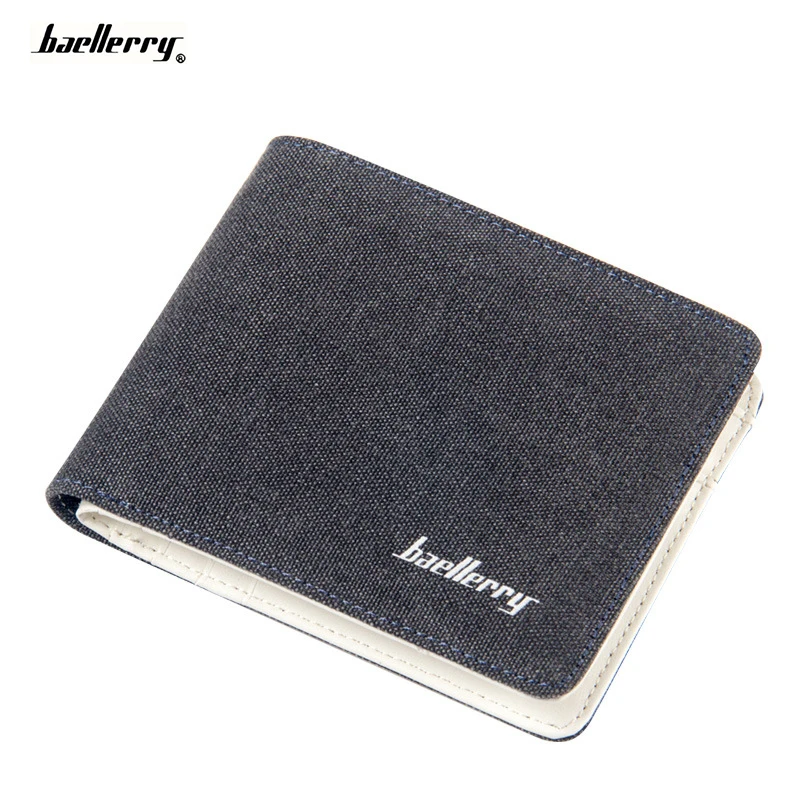 

Wallet Man Purse Canvas Credit Card Holder Men Business Casual Male Cotton Linen Short Coin Pocket Zipper Maschio Portafoglio