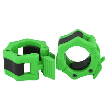 

Diameter 50 mm green color new 1 pair Lock Jaw barbell collars clamps for Olympic Bars - Crossfit Exercise 2pcs/lot