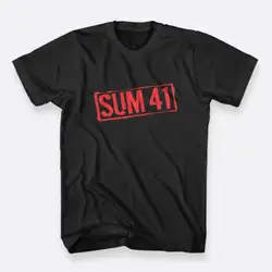 The Rock SUM41 Reds Edition черные мужские футболки Бесплатная доставка дешевые футболки 2019 Красивые футболки новые футболки arrival