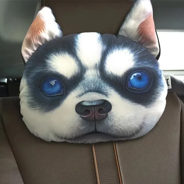 Новое поступление 3D собака шаблон подушка для шеи в автомобиль путешествия автомобиль подушка для дома подушка для сна для большинства автомобилей Универсальный