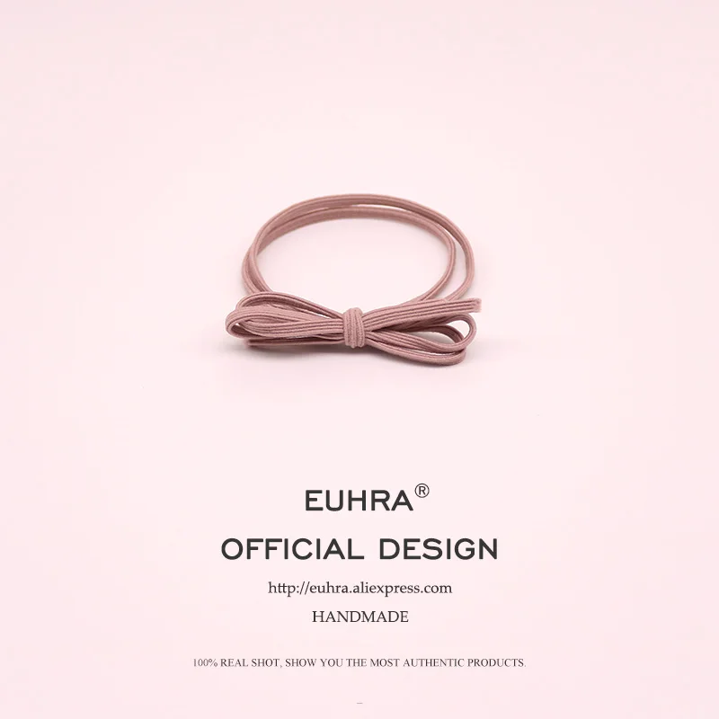 EUHRA, 5 цветов, эластичные резинки для волос, резинки, базовый галстук-бабочка, высокая эластичность, для женщин и девочек, повязка для волос, детские резиновые аксессуары для волос - Цвет: Color 5