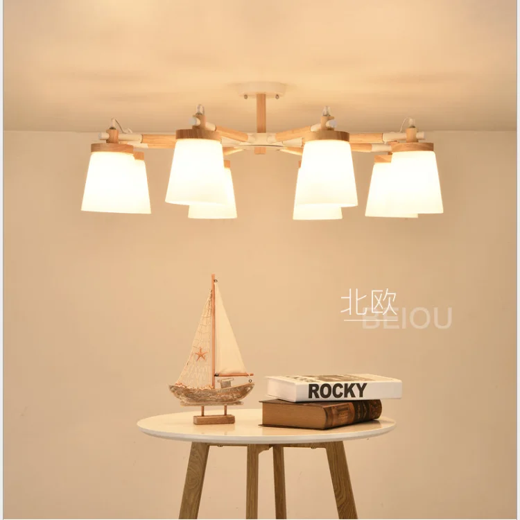

Nordic pendant lights minimalist furniture solid bedroom living Dining Hotel room study restaurant Parlor E27 modern wood lamps