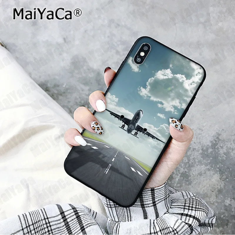 MaiYaCa avión fly viaje nube avión cliente teléfono funda para Apple iPhone 8 7 6 6 S Plus X XS MAX 5 5S SE XR cubierta MaiYaCa avión fly viaje nube avión cliente teléfono funda para Apple iPhone 8 7 6 6 S Plus X XS MAX 5 5S SE XR cubierta