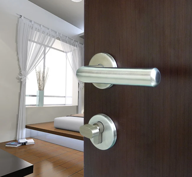  Modern minimalist high-grade door clock setsGenuine SUS304 stainless steel homedoor handles 85 lock - 32364448750
