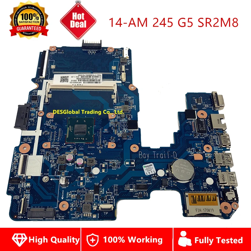 

6050A2853301-MB-A02 Mainboard For HP Pavilion 240-G5 14am 14-AM 240 245 G5 laptop motherboard SR2M8 A1020 Fully Tested