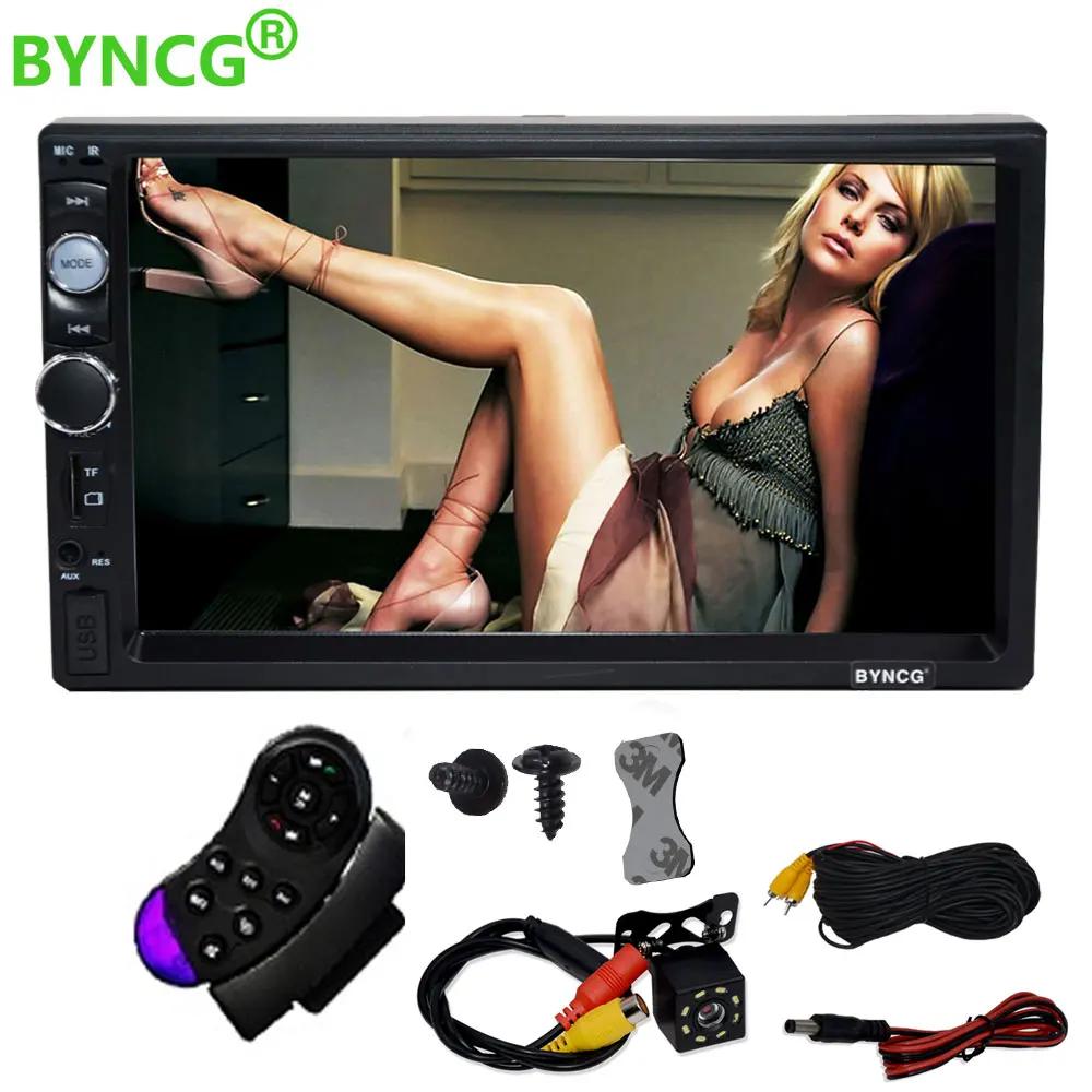 

BYNCG 2 din Car Radio 7" HD Autoradio Multimedia Player 2DIN Touch Screen Auto audio Car Stereo MP5 Bluetooth USB TF FM Camera