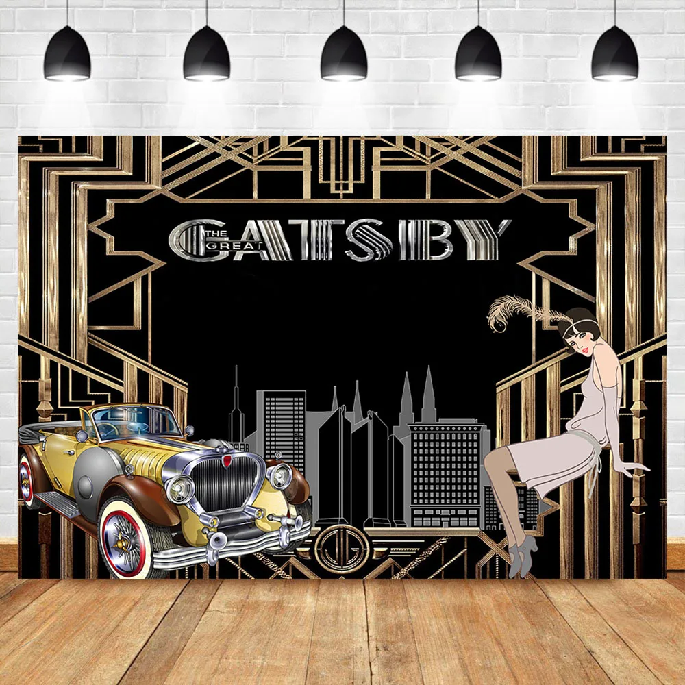 Фон NeoBack The Great Gatsby 1920's Ретро Flapper девушка фотография виниловый Гэтсби тема вечерние фоны для плакатов