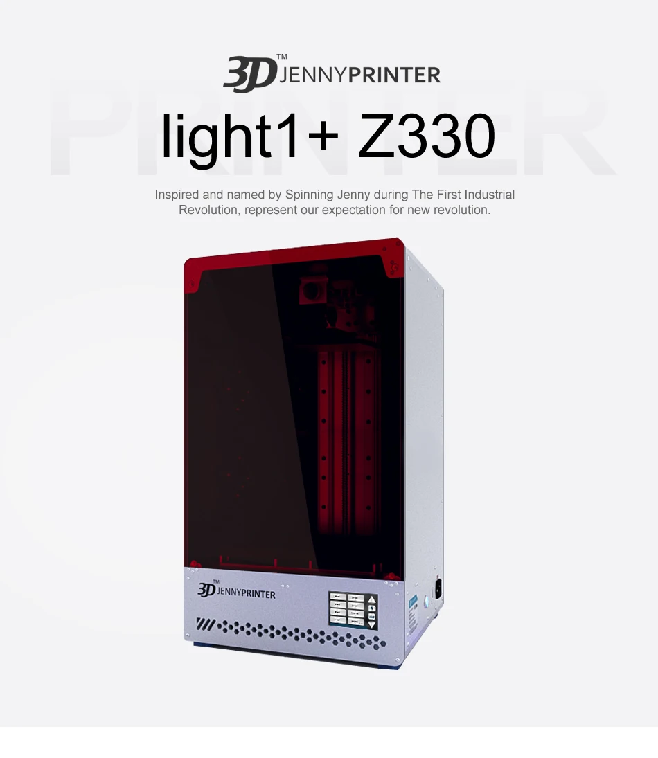 JennyPrinter супер большой 190 мм* 120 мм* 330 мм размер сборки lcd DLP 3d принтер 405um Wavelenght UV Смола ювелирные изделия стоматологические