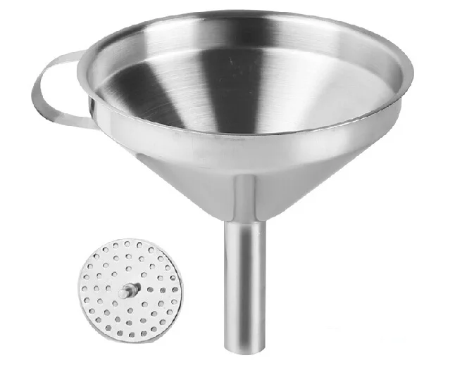 12 cm diameter stainless steel funnel with filter wine funnel oil