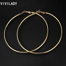 VIVILADY Горячая Новинка 8 см большой обруч серьги для женщин мать золото цвет модные ювелирные изделия Bijoux аксессуар День рождения Brincos De Gota подарки
