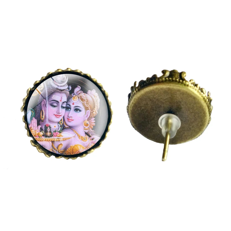 Женские серьги-гвоздики Lord Shiva Ganesha Parvati bravhma Vishnu Nataraja ювелирное украшение в виде