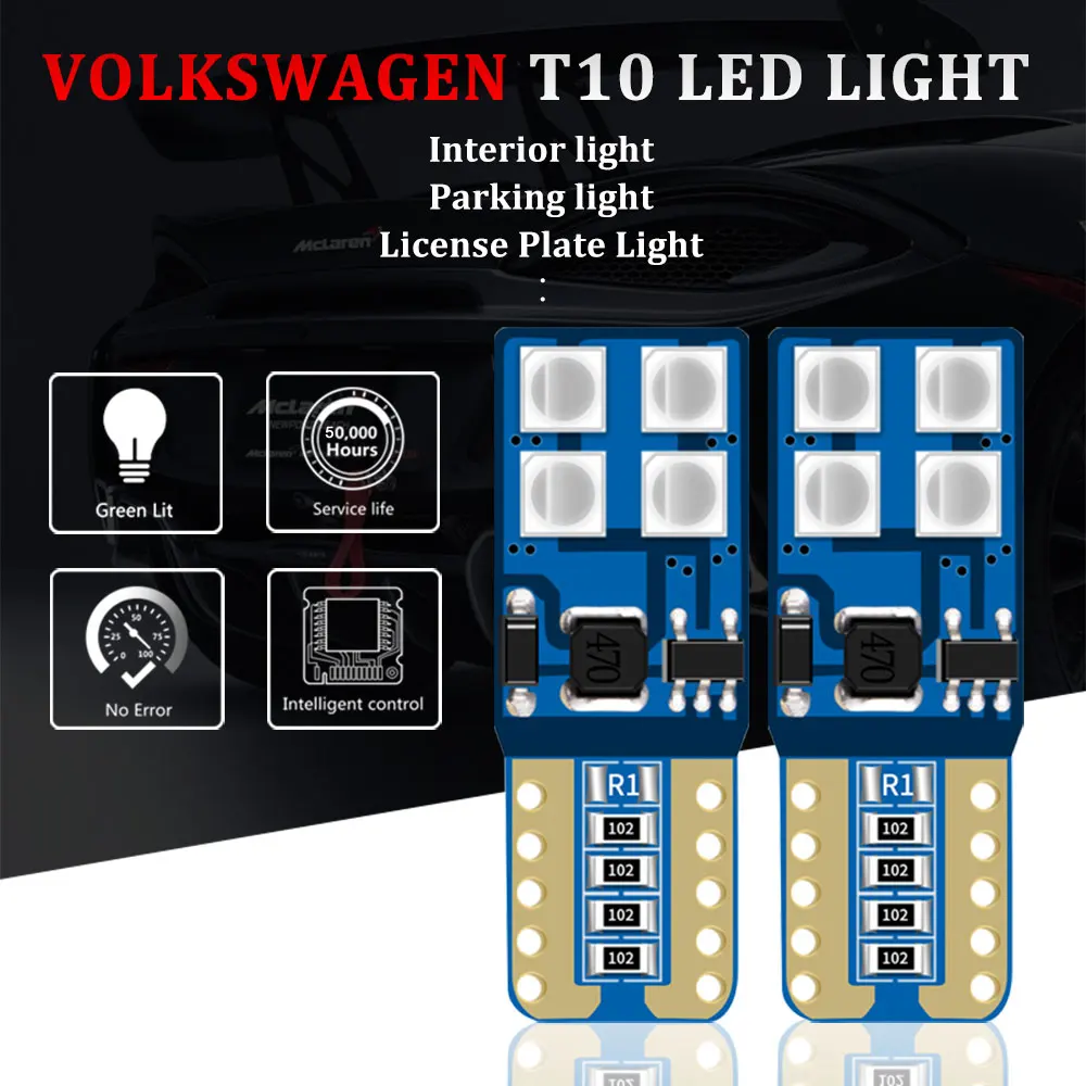 T10 W5W светодиодный Canbus номерной знак Автомобильные стояночные огни для VW Golf 4 5 6 7 Passat B5 B5.5 B6 B7 B8 CC Jetta MK4 MK5 MK6 поло 6r Tiguan