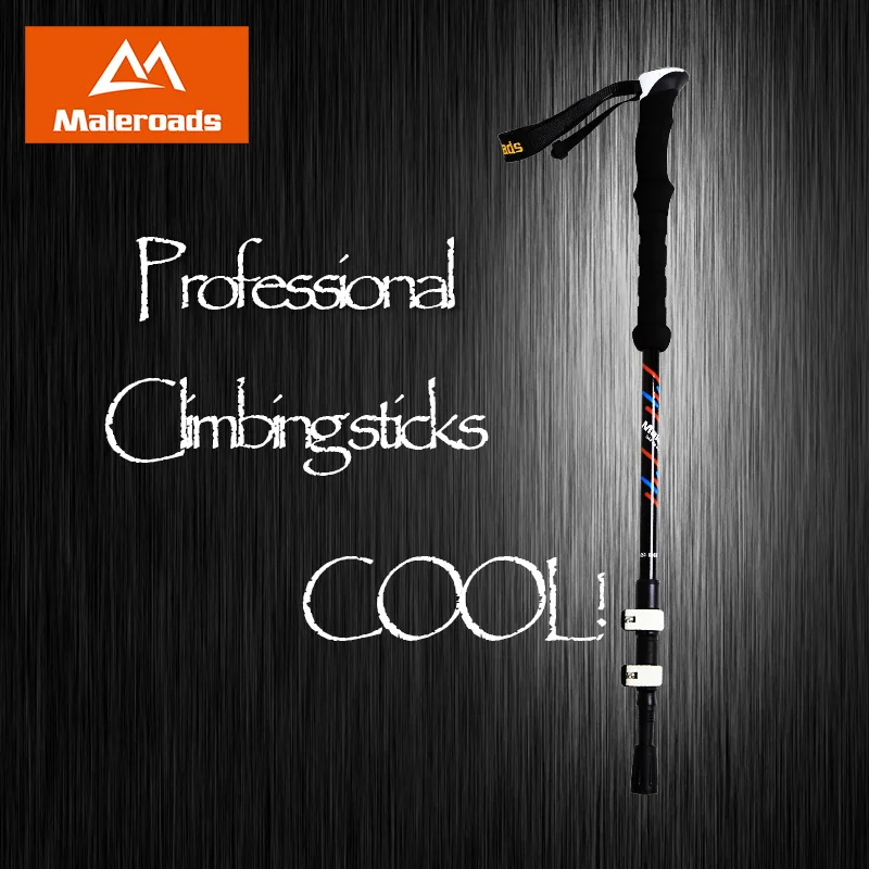 

Maleroads Nordic Walking Stick Hiking Pole Carbon Fiber Adjustable Alpenstock Trekking Stick Climbing Walking Trekking Camp Pole