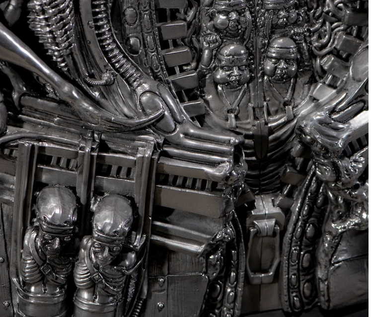 7kg43cm* 37 см H R. Giger коллекция искусства холодного литья алюминия 3D тиснение Декоративная скульптура инопланетянин настенные картины