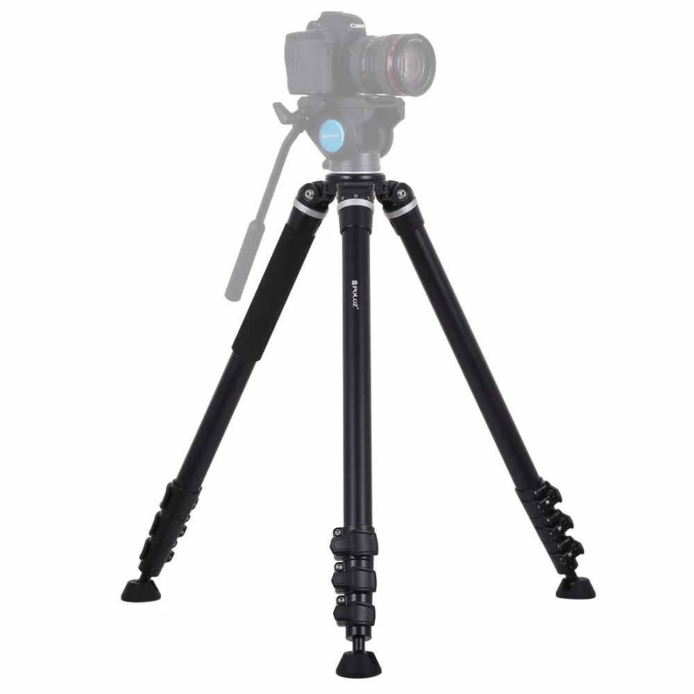 PULUZ 4 Section Folding Legs Metal Tripod Mount for DSLR / SLR Camera