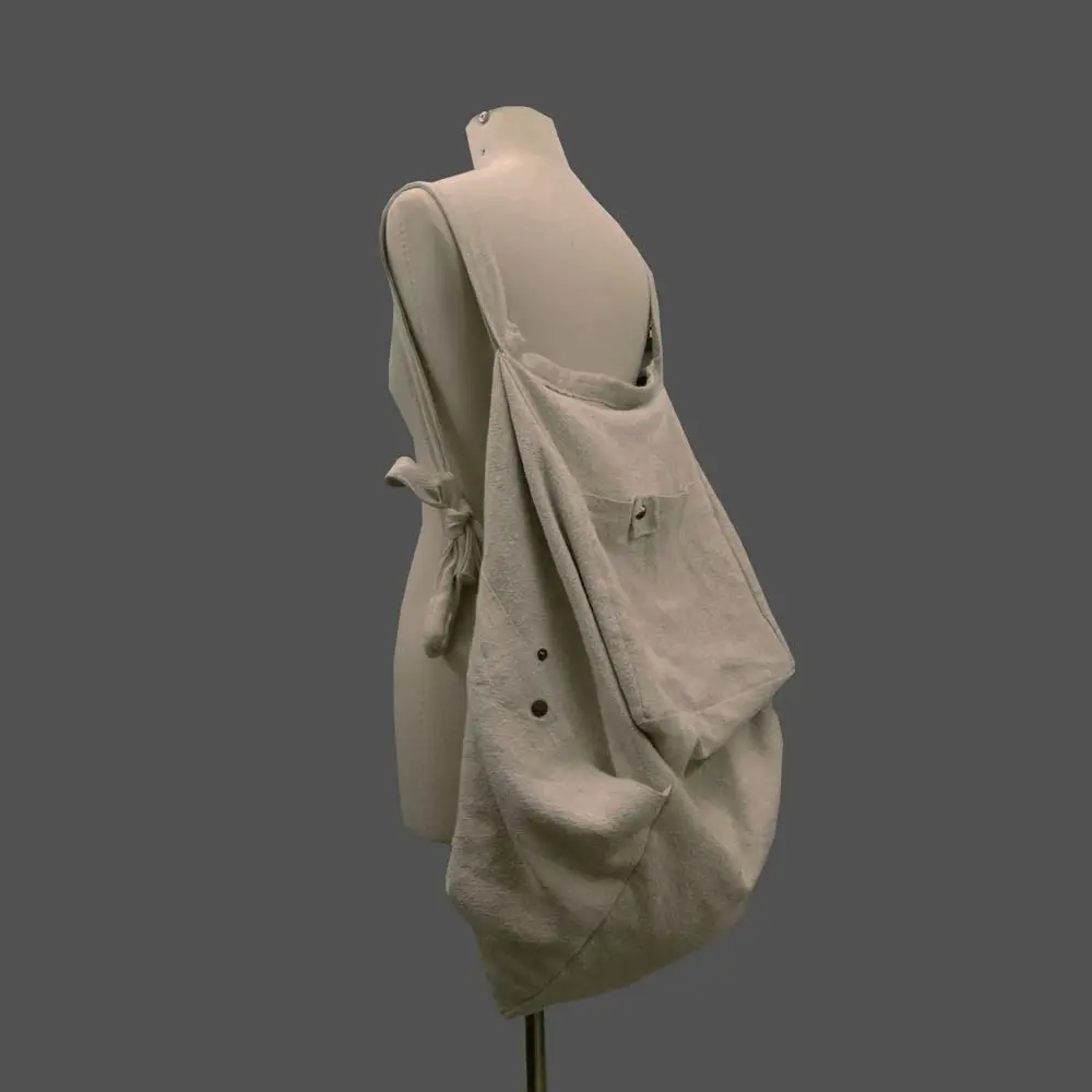 

2019 NEW WOMEN large canvas backpack ladies national handmade big bags fluid shoulder bags casual vintage bags