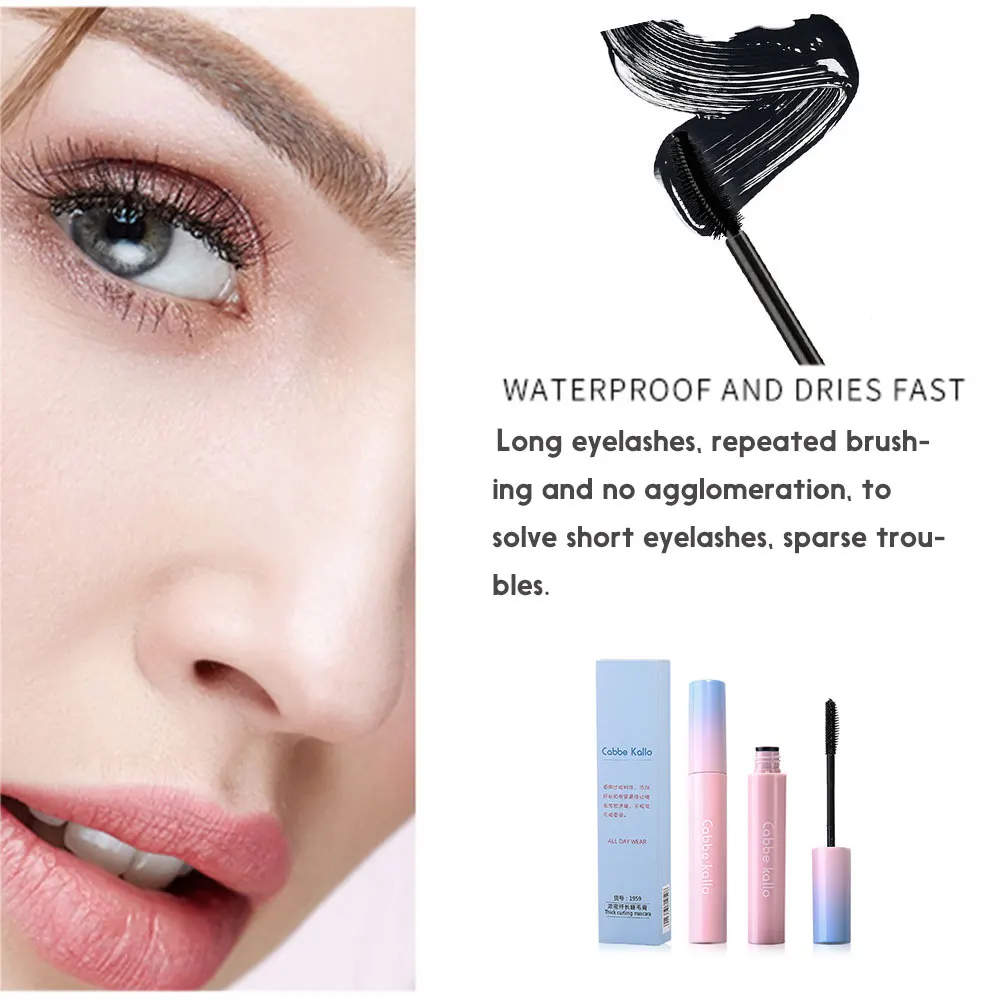 Waterproof 7.5ml Eyelash Brush 3D Mascara Black Eye Eyes Makeup Curly Fashion Cosmetic