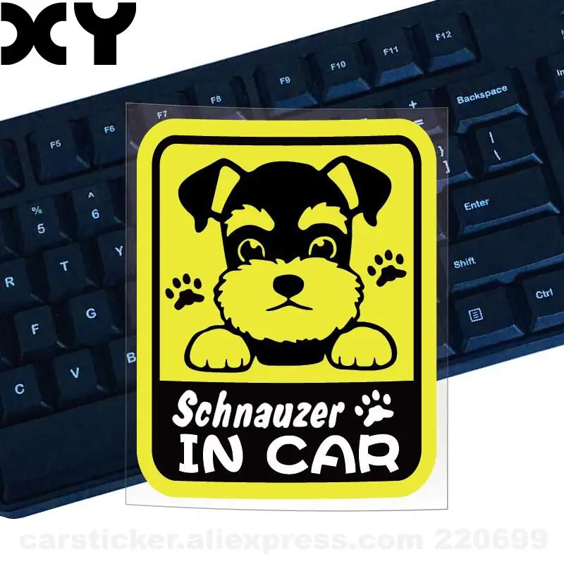 Виниловая наклейка с надписью I Love My Schnauzer Cut|car sticker|bumper stickerdog sticker |