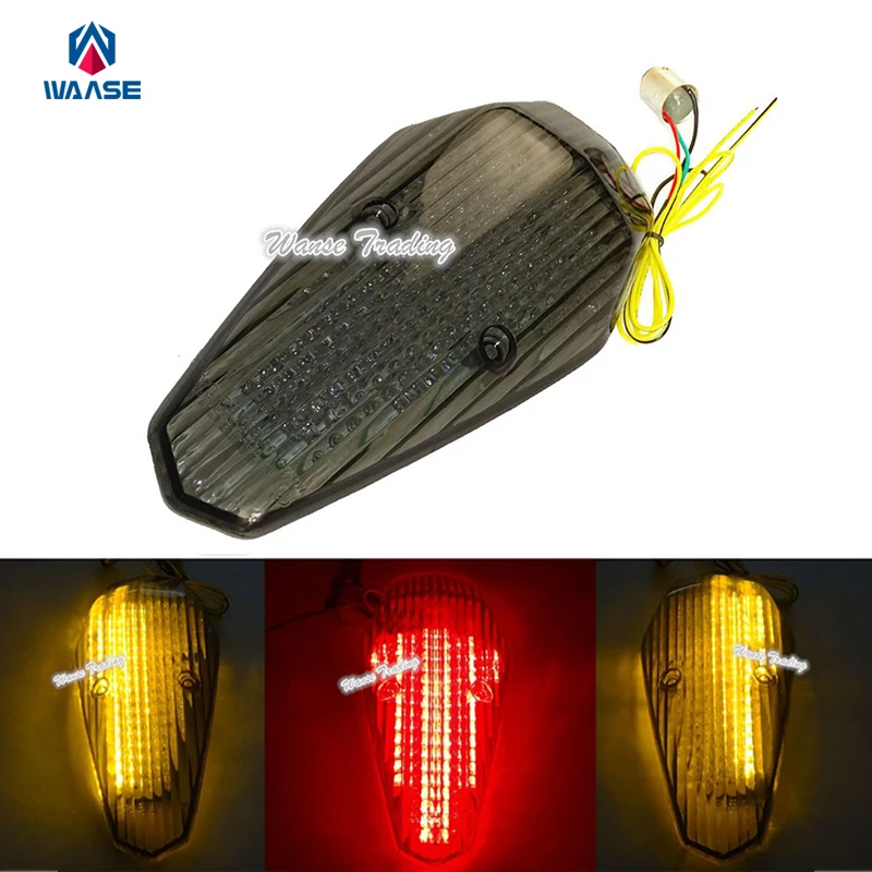 

E-Marked Rear Tail Brake Turn Signals Integrated Light Smoke For 2009-2011 2012 2013 2014 2015-2019 HONDA Shadow Aero 750 VT750