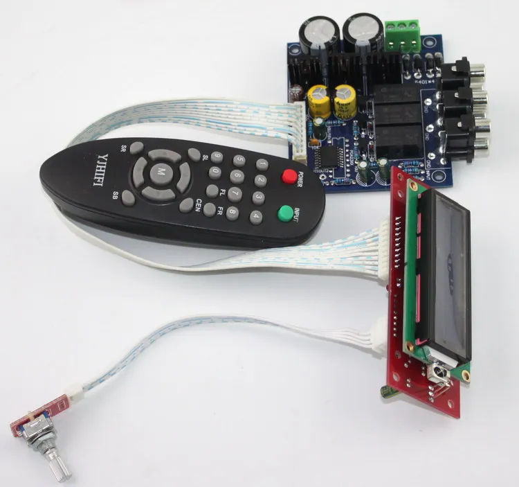 PGA2311U remote control volume Pre-amplifier board / three input switch / signal switching pre finished board