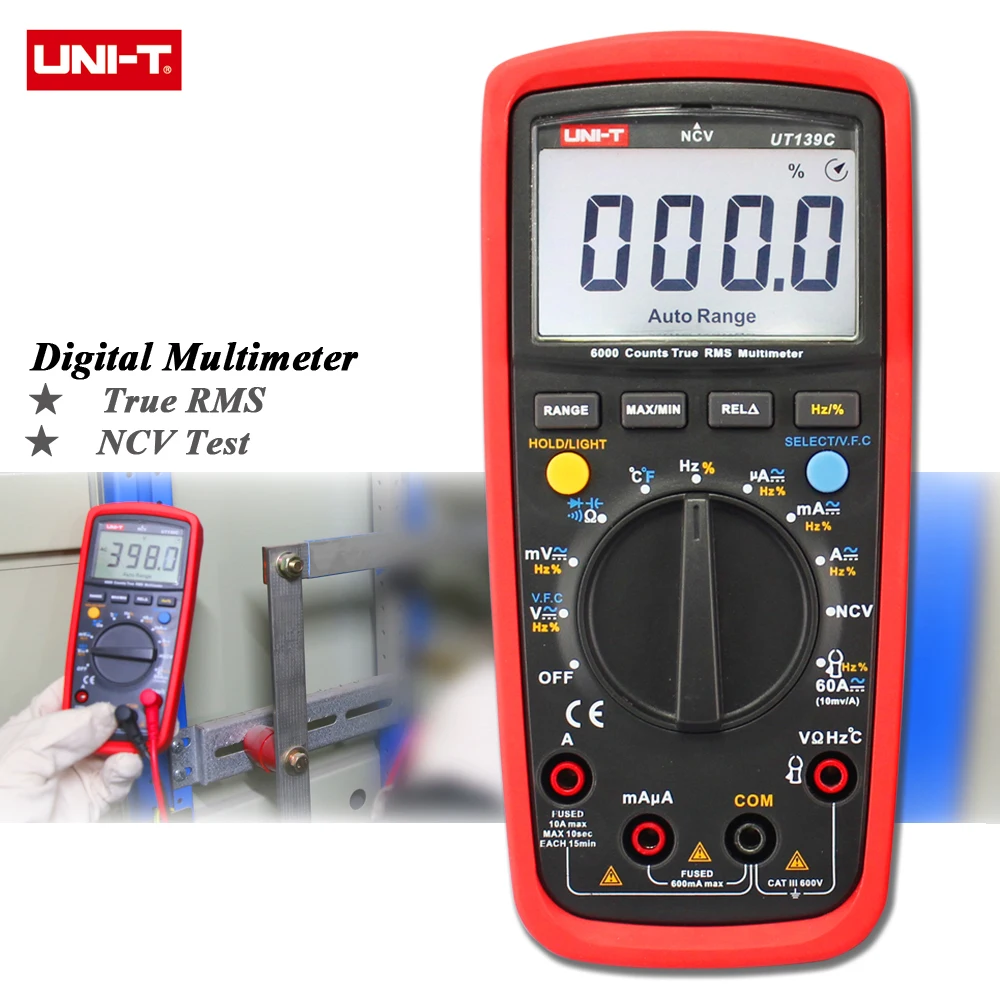 UNI T UT139A UT139B UT139C Digital Multimeter Auto Range True RMS Meter