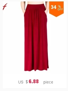 Feitong повседневная юбка в складку Женская однотонная шифоновая длинная юбка высокая тонкая талия летняя уличная одежда faldas mujer