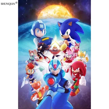 

Mega Man Poster Silk Fabric Print Poster Print Cloth Fabric Wall Poster Custom Satin Poster 40X60cm,50X75cm,60X90cm