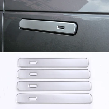

4PCS Matte Silver ABS Exterior Door Handle Trims For Land Rover Range Rover VELAR 2017 Car Accessories
