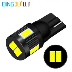 1 шт. T10 6Smd 5730 Светодиодные Автомобильные Габаритные фонари W5w 501 Светодиодные Автомобильные ГАБАРИТНЫЕ ЛАМПЫ парковочные лампы 12 В 24 В