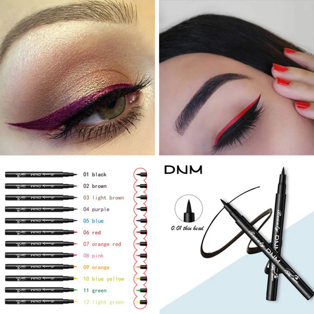 

Metallic Eyeshadow Shiny Smoky Waterproof Glitter Liquid Eyeliner Easy To Wear Quick Dry Makeup Eyeliner Precision Pigment