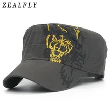 Крутая вышитая военная шляпа Тигра для отдыха на открытом воздухе тактическая Мужская кепка регулируемая охотничья плоская кепка s Dad бейсболка s для мужчин