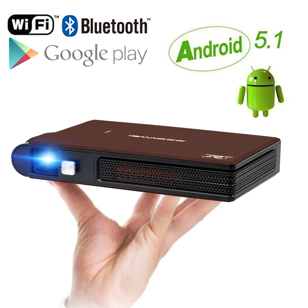 CAIWEI Android 5.1 OS Pico Pocket HD Portable Micro WIFI Bluetooth Mini LED DLP Projector with Battery HDMI USB VGA CAIWEI Android 5.1 OS Pico Pocket HD Portable Micro WIFI Bluetooth Mini LED DLP Projector with Battery HDMI USB VGA