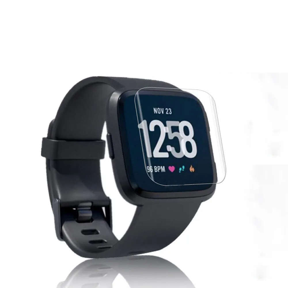 Carprie 9 H полный Экран протектор Плёнки Чехол для fitbit Versa взрывозащищенные 0.3 мм Стекло ЖК-дисплей ТПУ HD умные аксессуары MA22f