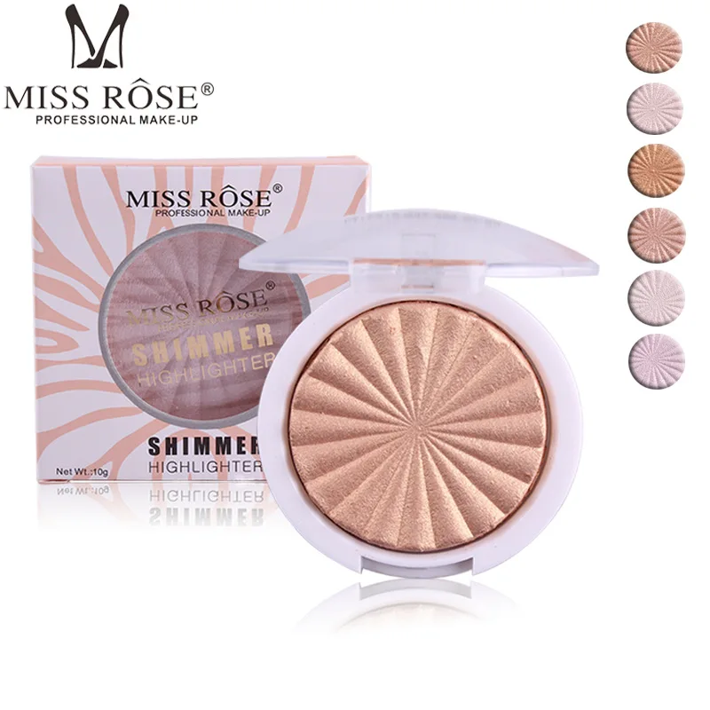 1х Miss Rose Shimmer Powder Пудра основа для лица подсветка макияж стойкий бронзатор