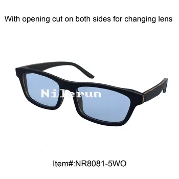 

small rectangle black wooden spectacles frame