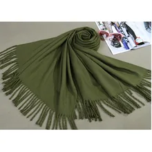 Free Shipping Army Green Winter Women’s Cashmere Shawl Scarf Thick Warm Wrap SW12-M