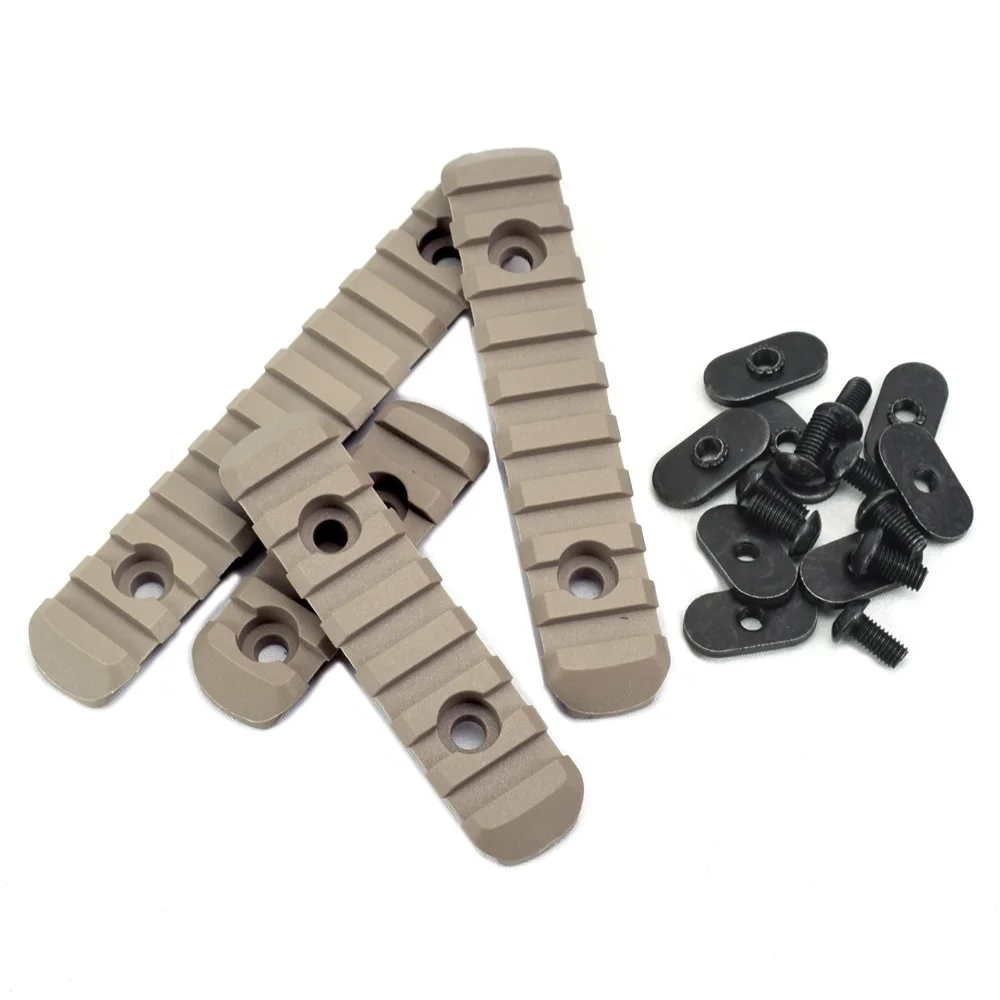 

ActionUnion 4pcs/set Tactical Rifle Polymer M-LOK Picatinny Weaver Rail Section Set For MOE Handguard Rail Laser-Scope Hunting