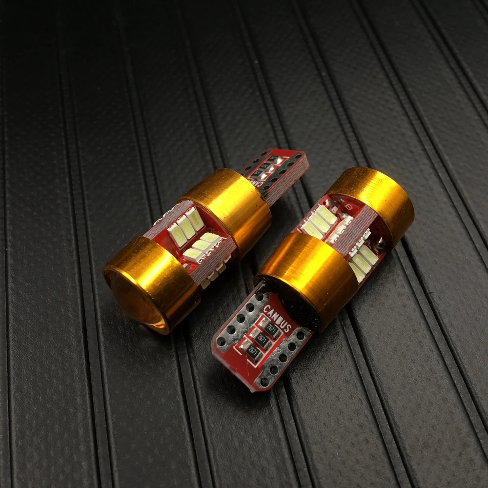 Белая светодиодная автомобильная лампа T10 3014 27SMD с излучающим диодом купольная