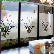 Шириной 45 см длиной 60 см Самоклеющиеся Статические цепляются стекло оконная пленка без клея Privacy наклейки водостойкие дома Deocr спальня HQ76