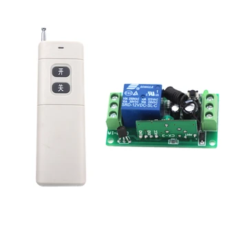 

DC9V/24V 10A Relay Wireless ON OFF Key Switch Remote Control System Remote Controller Learning Code Transmitter 315/433Mhz