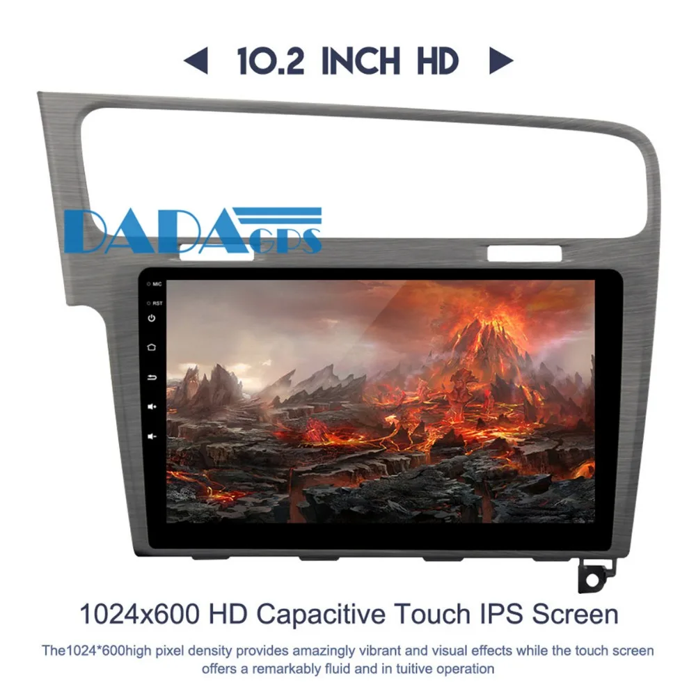Top 10.2inch Big Screen Android Car GPS Navigation DVD Player For Volkswagen VW GOLF 7 2013 2014 2015 2016 SATNAV Car Stereo FreeMap 3